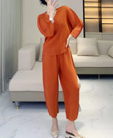 Luxe Pleated Co-ord Pants Set